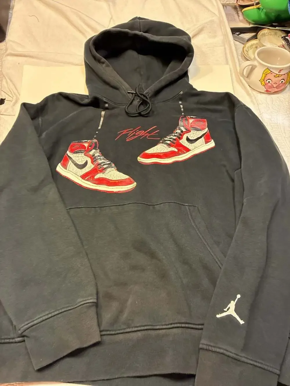Jordan Air Jordan 1 Chicago Flight Pullover Hoodie Black FD0568-010
